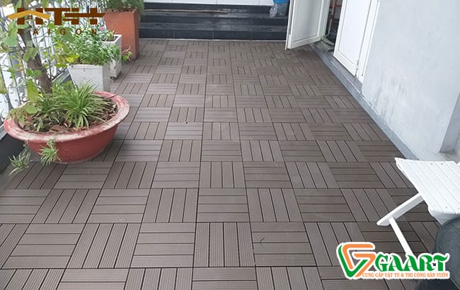 vỉ gỗ nhựa lát sàn ngoài trời