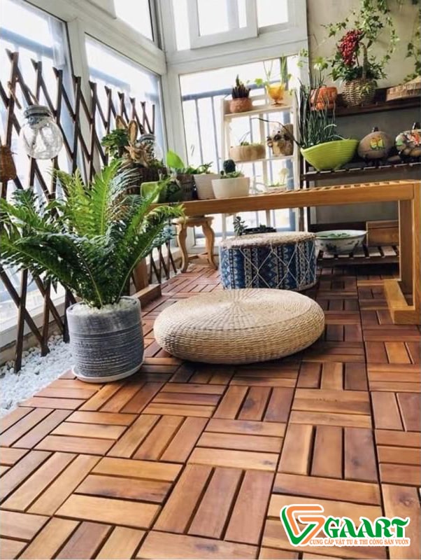 vỉ gỗ nhựa lát sàn ngoài trời