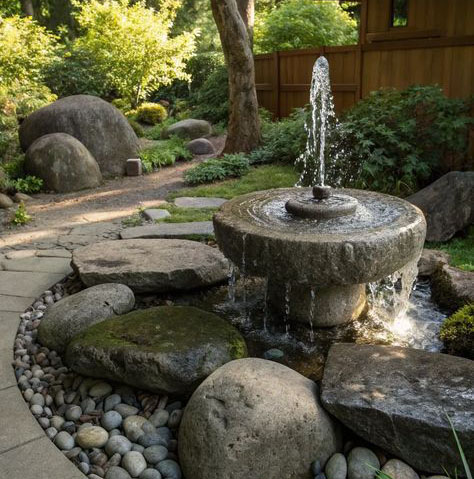 đài phun nước mini sân vườn