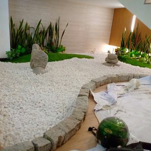 Sỏi trắng trang trí tiểu cảnh