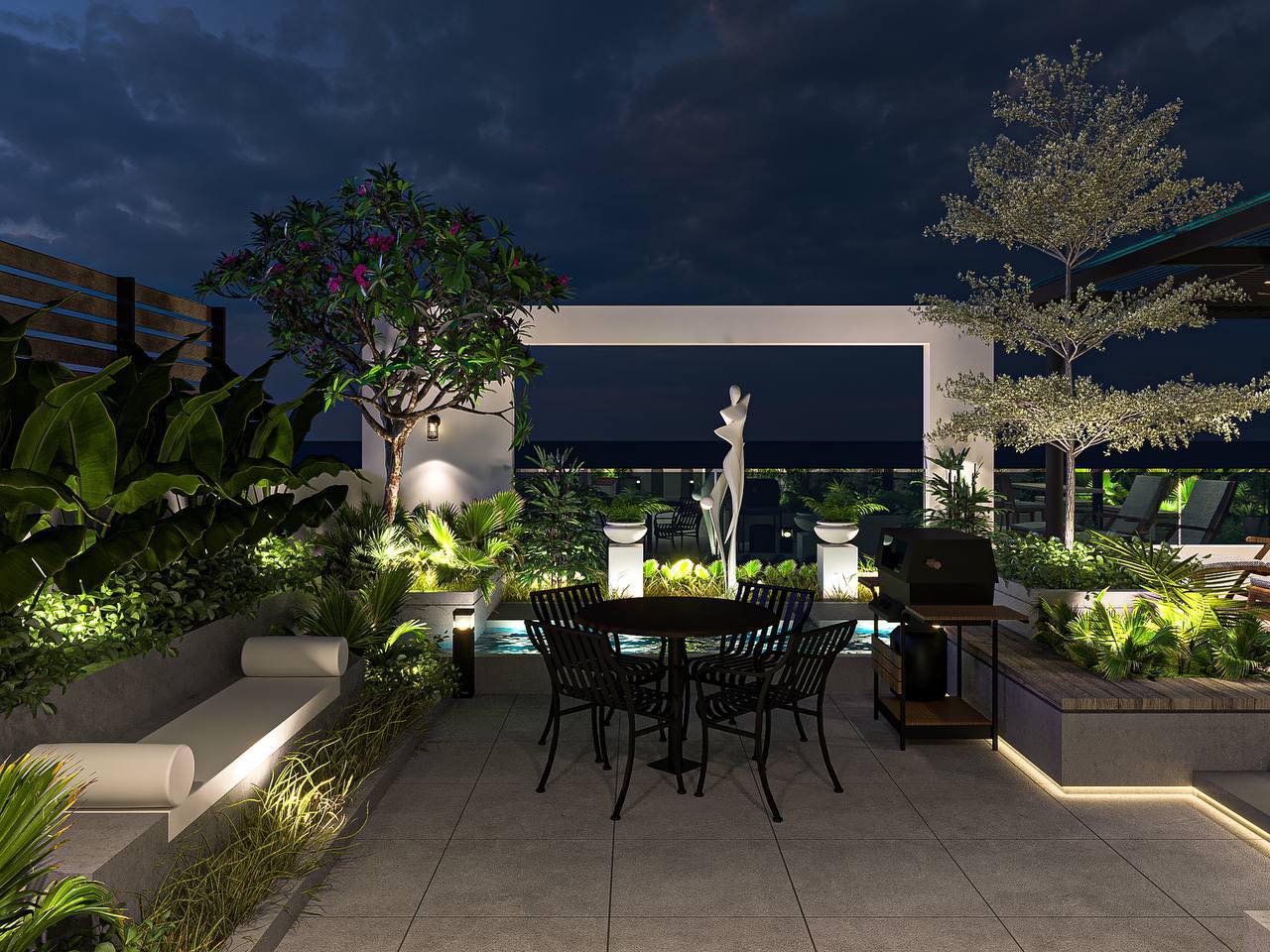 Thi Công Vườn Sân Thượng đẹp